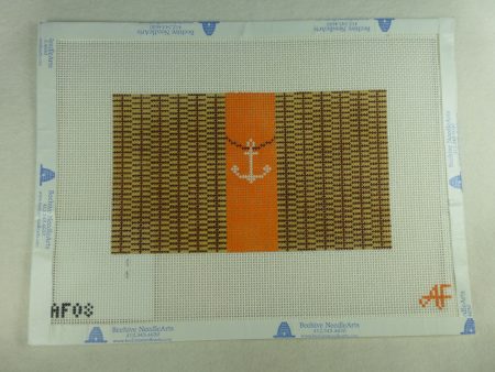 * Anne Fisher Needlepoint AF08 Nantucket Clutch with Anchor Hot on Sale