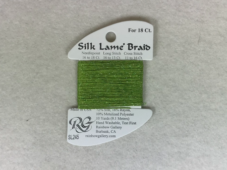 Silk Lame Braid SL245 Green Banana For Cheap