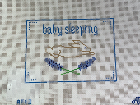 *Anne Fisher Needlepoint AF83 Blue Baby Sleeping For Sale