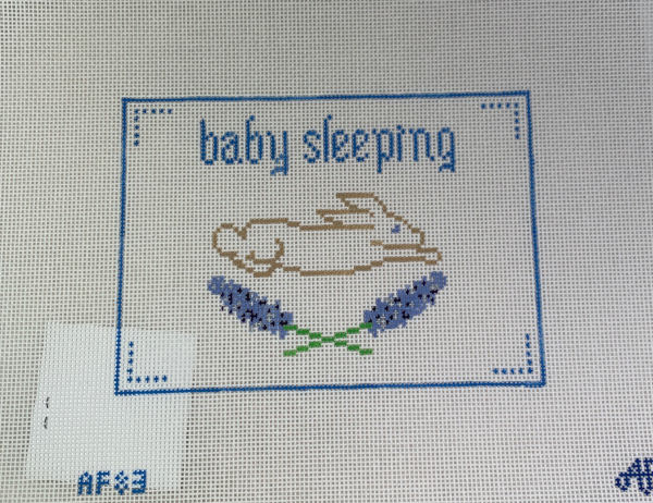 *Anne Fisher Needlepoint AF83 Blue Baby Sleeping For Sale